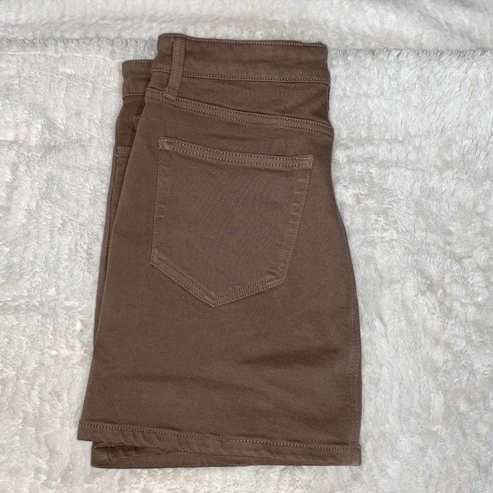 High rise jean skirt